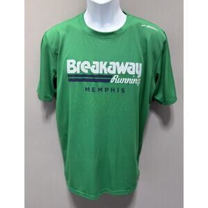 Brooks Dri Layer Men's Performance Running Tee Green L Memphis Breakaway Run